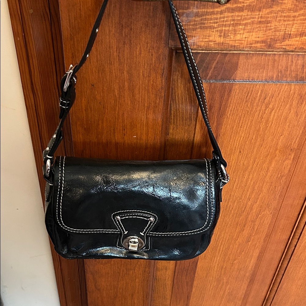 Coach Black Leather Crossbody Bag